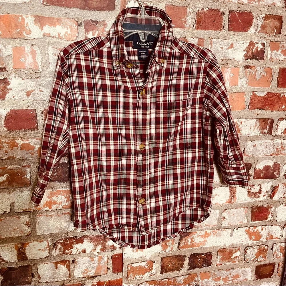 OshKosh Long-Sleeve Button Up Boys 2T Shirt